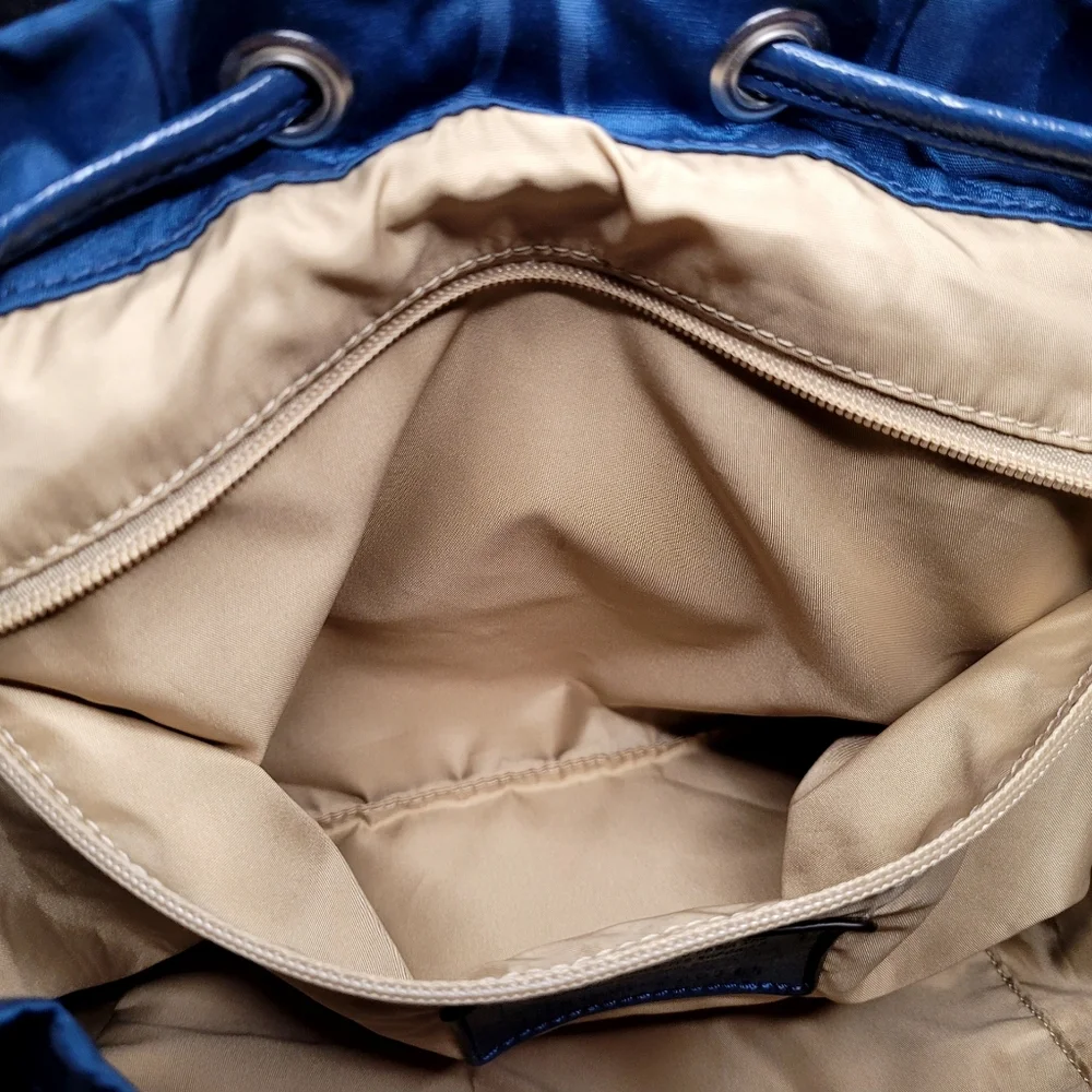 Coach Signature C's Nylon Getaway Backpack Teal # E1457-F30781 - Picture 12 of 14